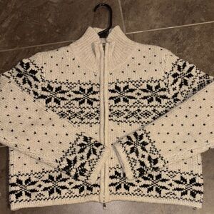 Altard State Aspen Snowflake double zip cardigan